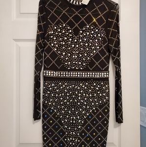 Shear dress with crystals
